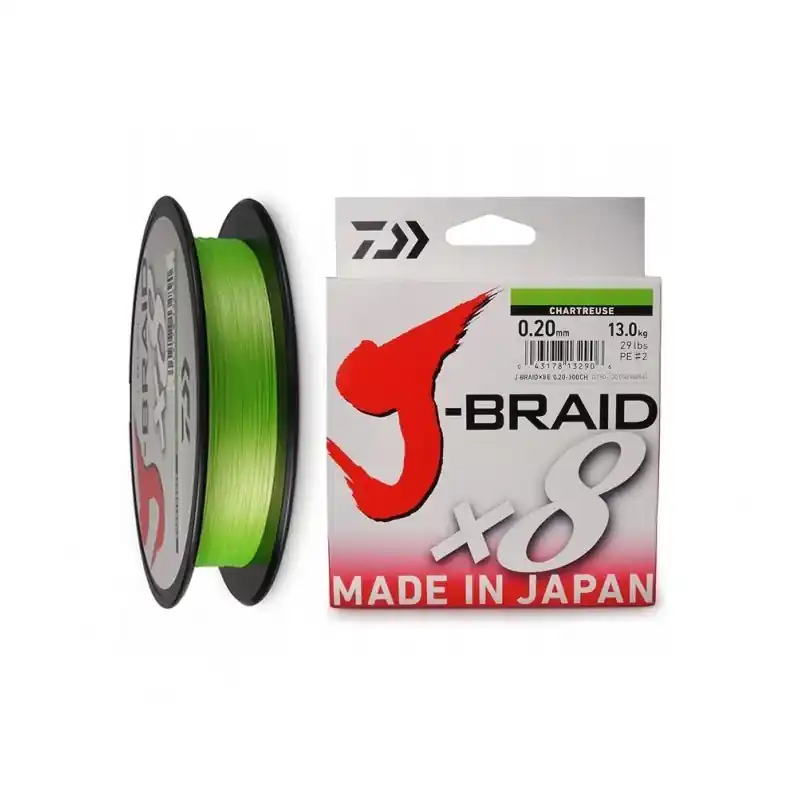 J-BRAID X8 - 0,16mm - CHARTREUSE - 150m | Nowość w sklepie
